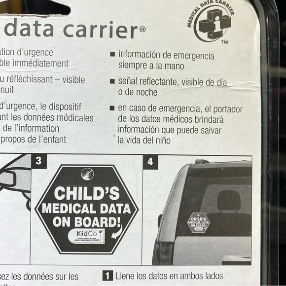 KidCo Child's Medical Data Carrier for your Car in case of accident/emergency - Picture 6 of 13